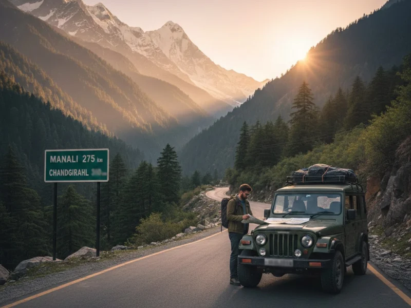 Manali to Chandigarh Distance